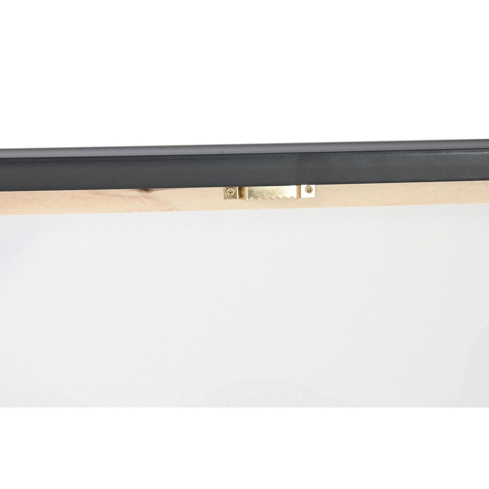 Leinwand Home ESPRIT Weiß Schwarz Hund Loft Lackierung 62 X 3 X 62 CM (4 Stück)