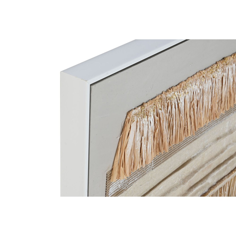 Canvas Home ESPRIT White Natural Boho 82 x 4,5 x 82 cm (2 Units)