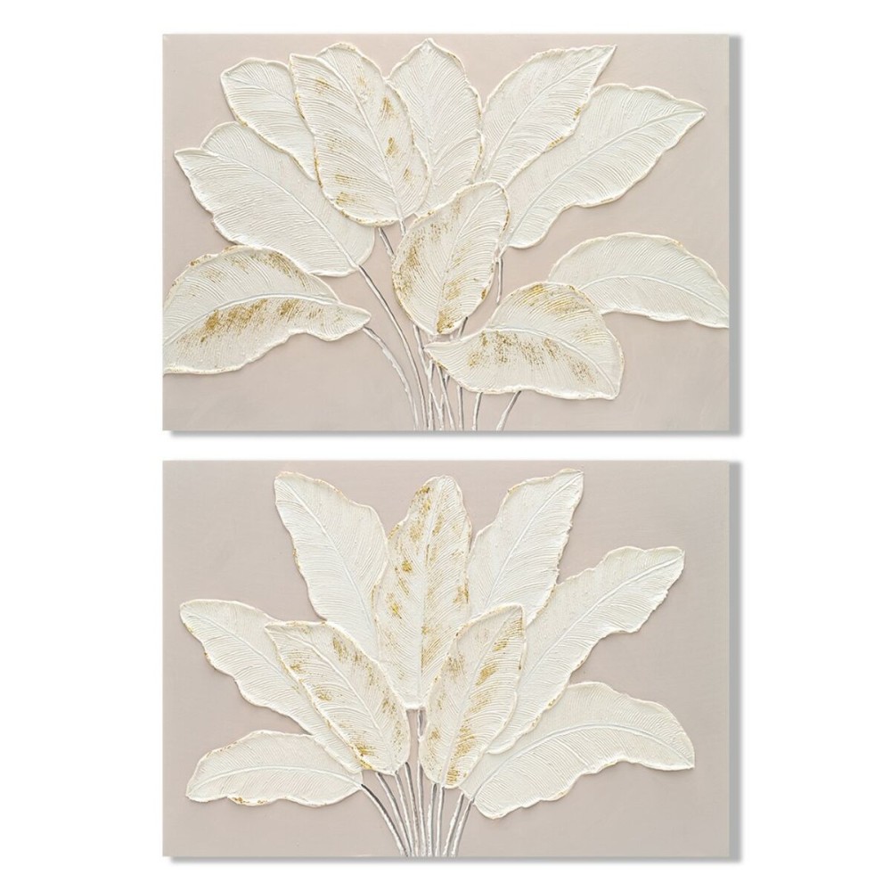 Toile Home ESPRIT Blanc Beige Volets Cottage 90 x 3 x 60 cm (2 Unités)