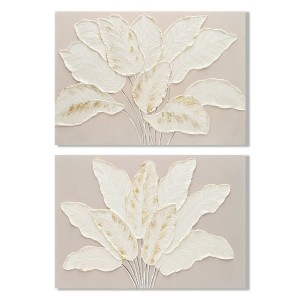 Toile Home ESPRIT Blanc Beige Volets Cottage 90 x 3 x 60 cm (2 Unités)