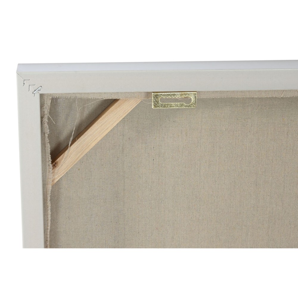 Leinwand Home ESPRIT Weiß natürlich Boho 82 x 4,5 x 82 cm (2 Stück)