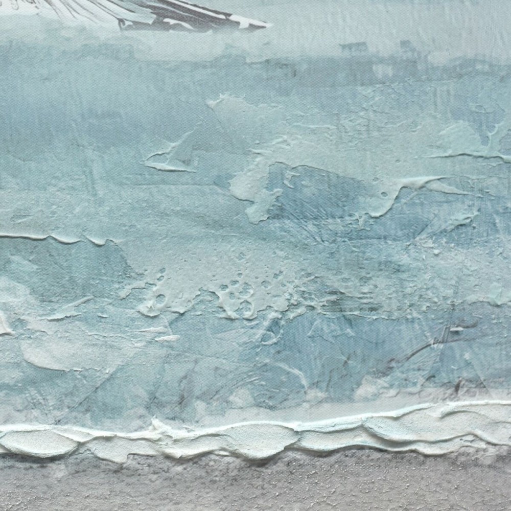 Toile Home ESPRIT Bleu Blanc méditerranéen Mouette 140 x 3,7 x 70 cm (2 Unités)