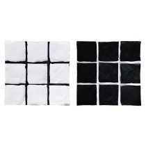 Toile Home ESPRIT Blanc Noir Moderne 80 x 4 x 80 cm (2 Unités)