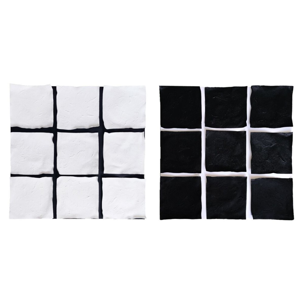 Toile Home ESPRIT Blanc Noir Moderne 80 x 4 x 80 cm (2 Unités)