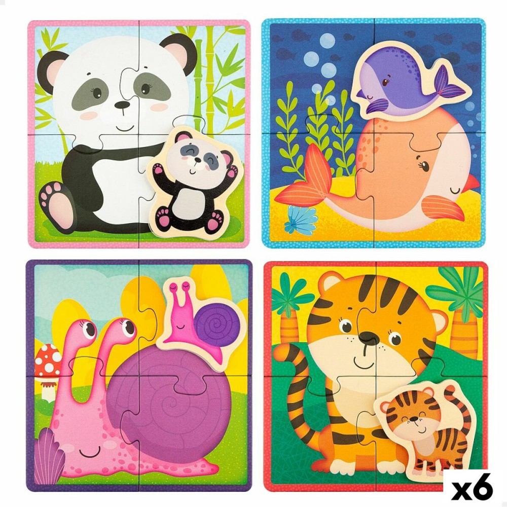 Kinderpuzzle Lisciani tiere 16 Stücke 16 x 1 x 16 cm (6 Stück)