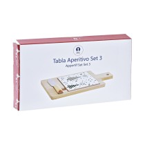 Satz für Appetithäppchen DKD Home Decor Weiß grün Bambus Steingut (21,5 x 11,8 x 1,5 cm)