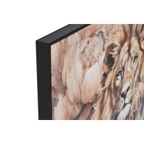 Toile Home ESPRIT Eléphant Lion Moderne 102 X 4 X 102 CM (2 Unités)