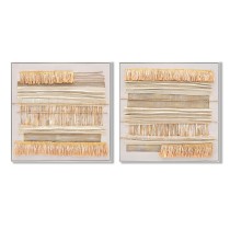 Toile Home ESPRIT Beige Naturel Boho 82 x 4,5 x 82 cm (2 Unités)