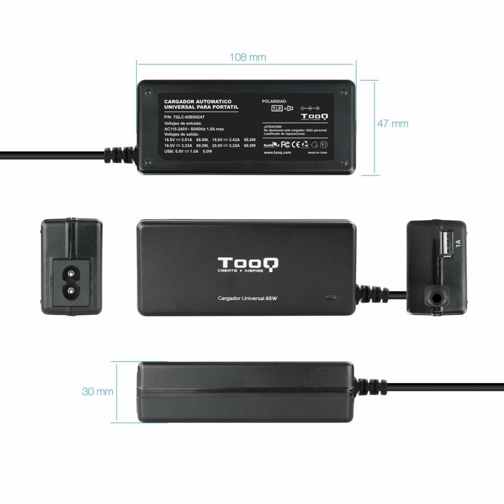 Laptop Charger TooQ TQLC-65BS02AT 65 W