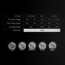 Stromquelle Mars Gaming MPVU750SI 750 W 6 W 110 W 80 Plus Silver