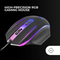clavier et souris Mars Gaming MCP124PROES Noir Multicouleur Espagnol Qwerty