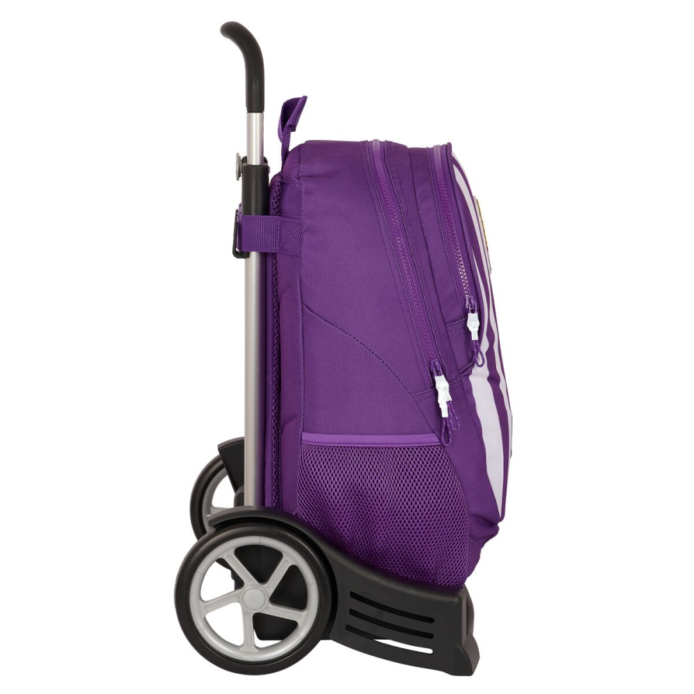 School Rucksack with Wheels Real Valladolid C.F. Purple 32 x 44 x 16 cm