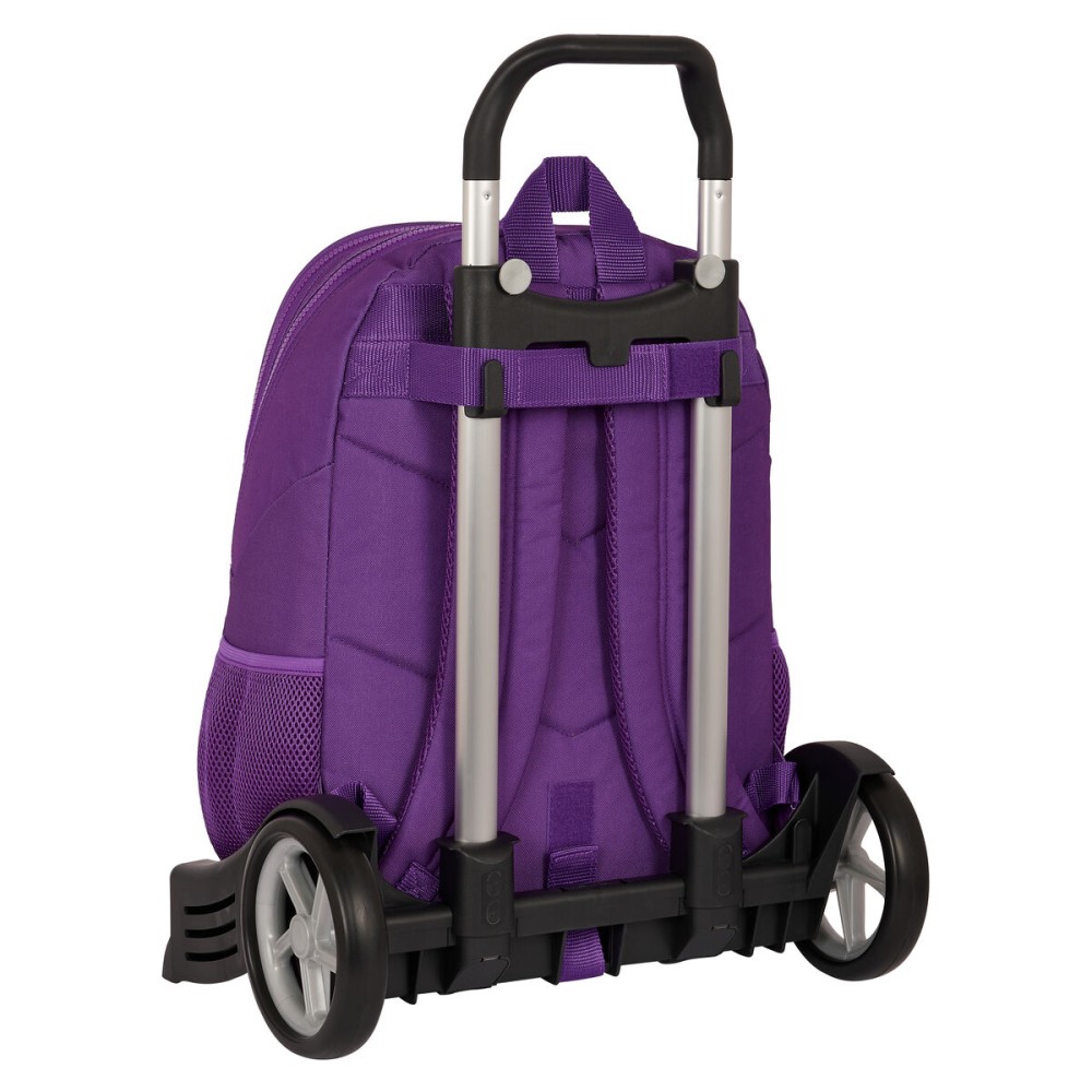 School Rucksack with Wheels Real Valladolid C.F. Purple 32 x 44 x 16 cm