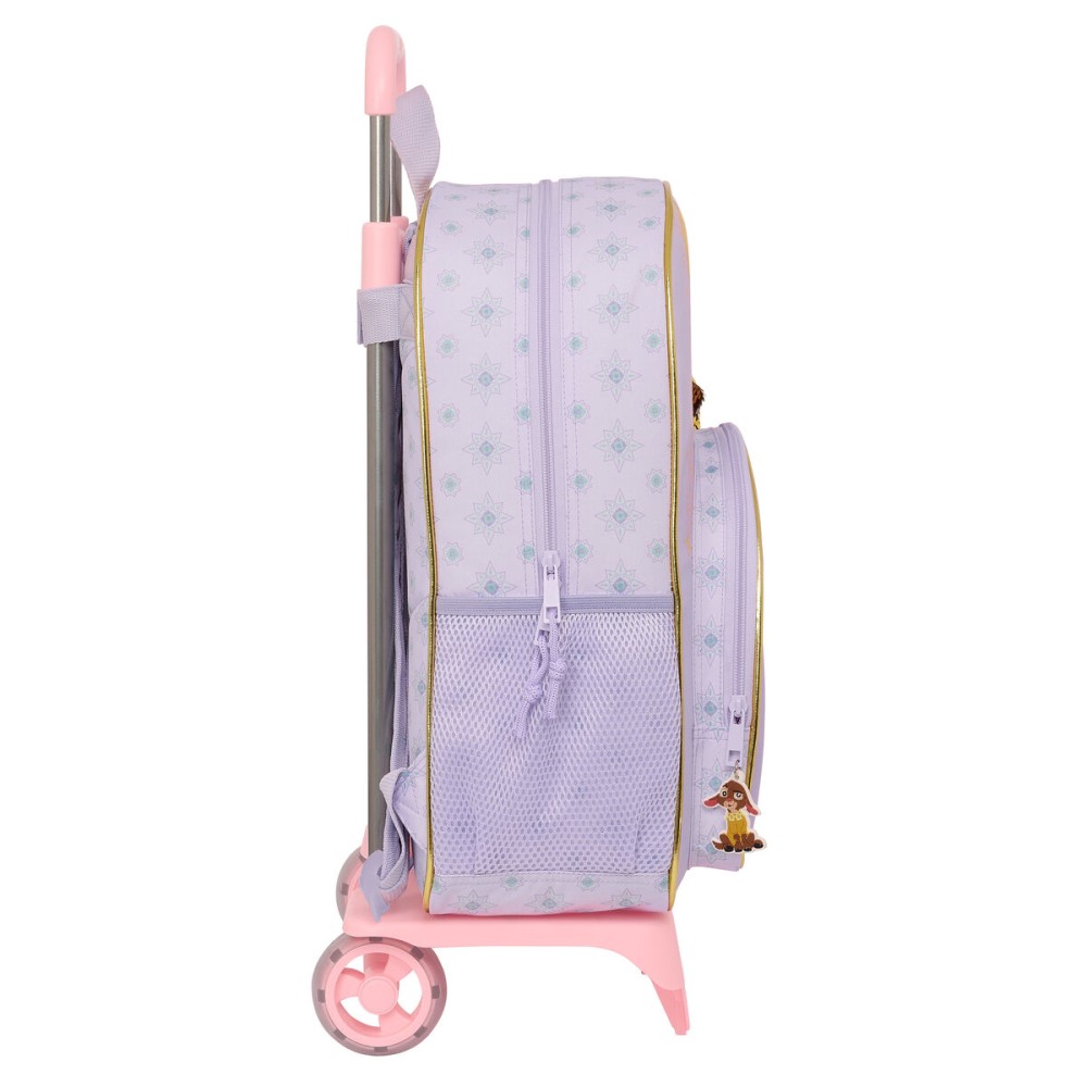 School Rucksack with Wheels Wish Lilac 33 x 42 x 14 cm