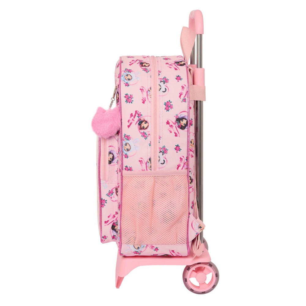 School Rucksack with Wheels Na!Na!Na! Surprise Fabulous Pink 33 x 42 x 14 cm