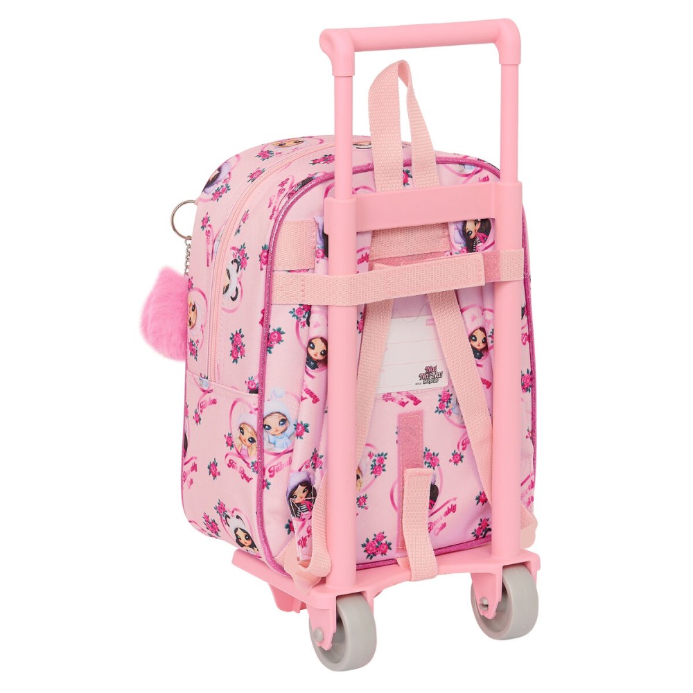 School Rucksack with Wheels Na!Na!Na! Surprise Fabulous Pink 22 x 27 x 10 cm