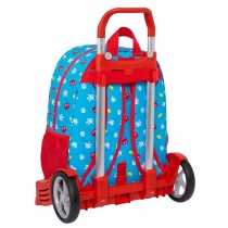 Cartable à roulettes Mickey Mouse Clubhouse Fantastic Bleu Rouge 33 x 42 x 14 cm