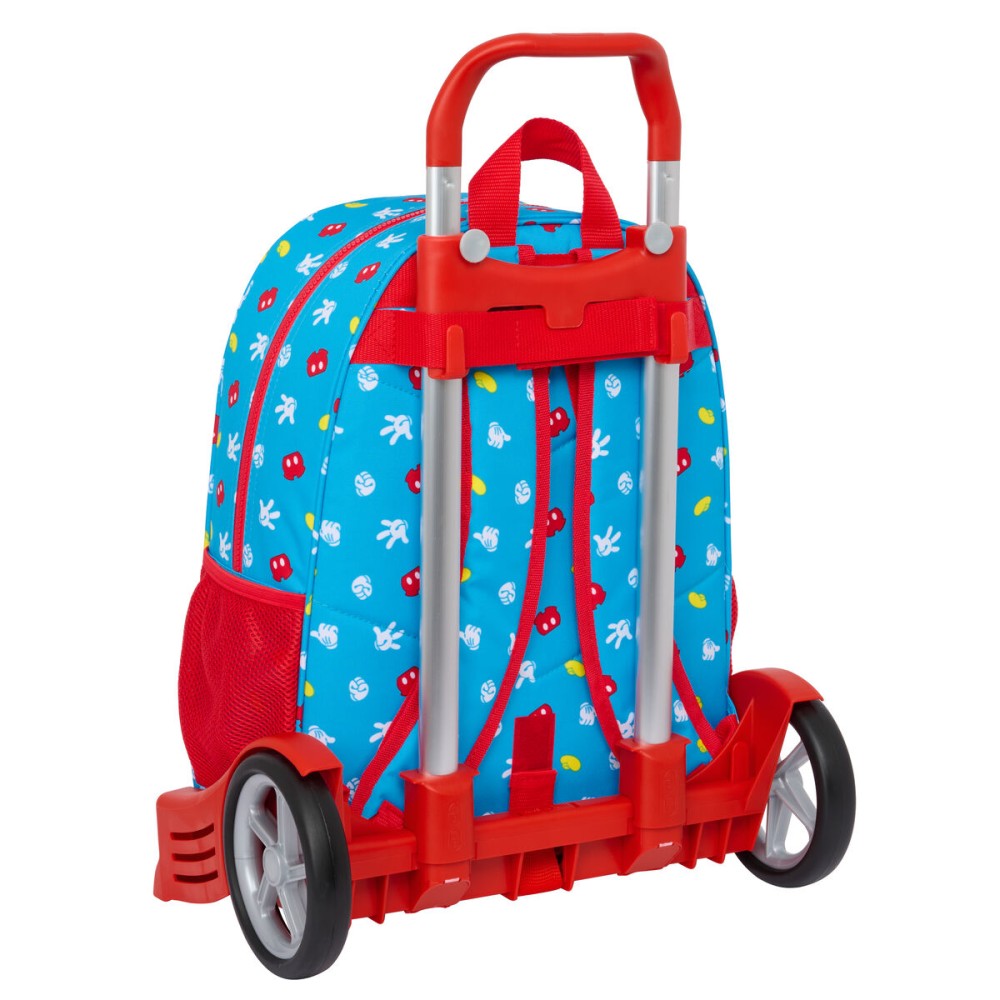 Cartable à roulettes Mickey Mouse Clubhouse Fantastic Bleu Rouge 33 x 42 x 14 cm