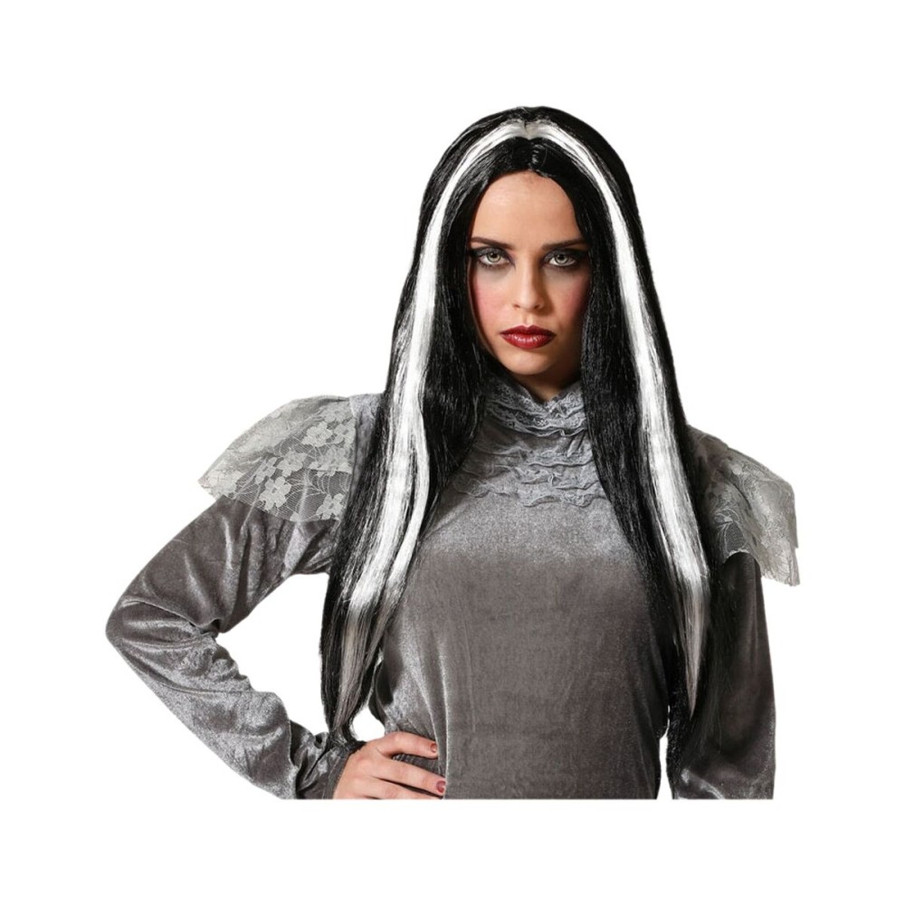 Perruques Blanc Noir Vampire 60 cm