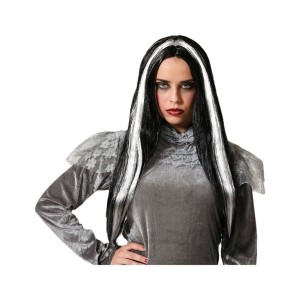 Perruques Blanc Noir Vampire 60 cm