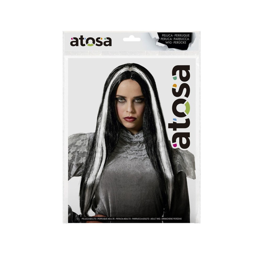 Perruques Blanc Noir Vampire 60 cm