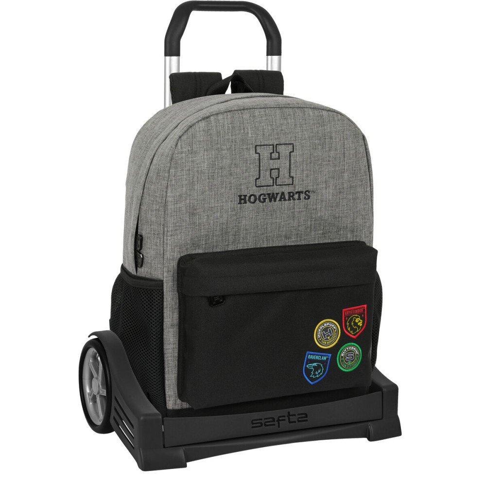 School Rucksack with Wheels Harry Potter House of champions Black Grey 32 x 43 x 14 cm