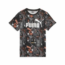 Kurzarm-T-Shirt für Kinder Puma Ess+ Futureverse Aop Schwarz