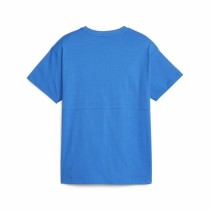 Child's Short Sleeve T-Shirt Puma Power Colorblock Blue