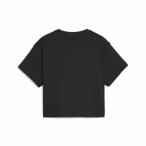 Kurzarm-T-Shirt für Kinder Puma Girls Logo Cropped Schwarz