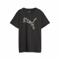 Kurzarm-T-Shirt für Kinder Puma Active Sports Graphic Schwarz