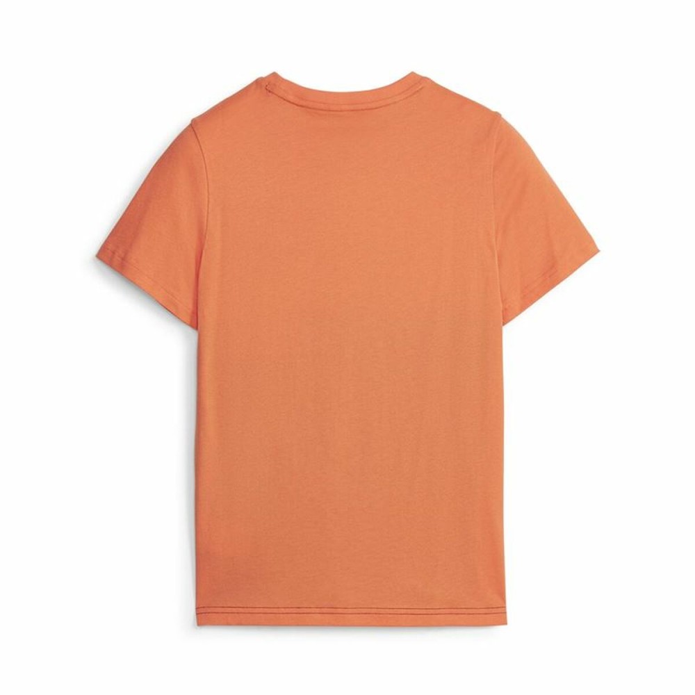 Kurzarm-T-Shirt für Kinder Puma Ess Block Schwarz Orange