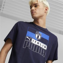 Unisex Short Sleeve T-Shirt Puma Italia FIGC Dark blue