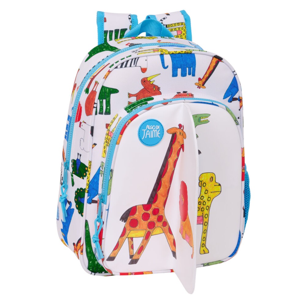 School Bag Algo de Jaime White 26 x 34 x 11 cm