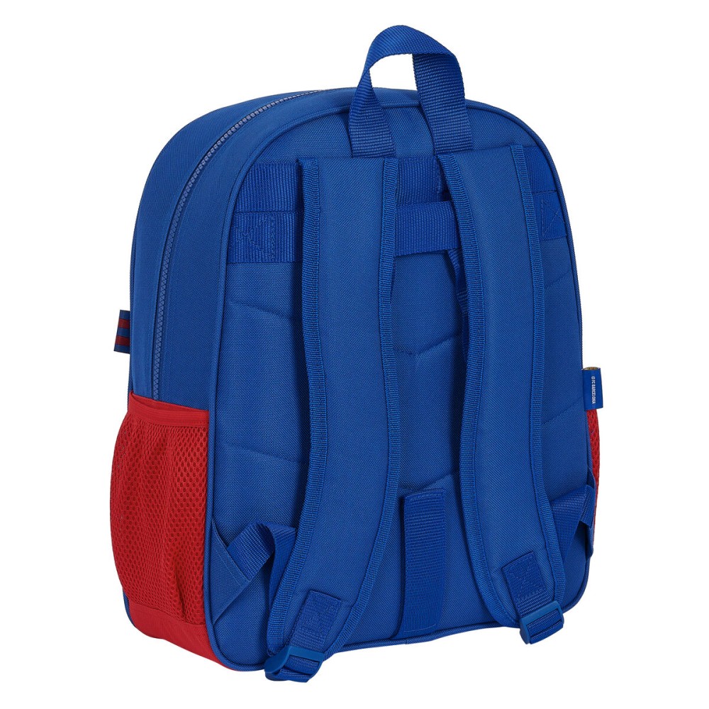 Schulrucksack F.C. Barcelona Blau Granatrot 32 X 38 X 12 cm