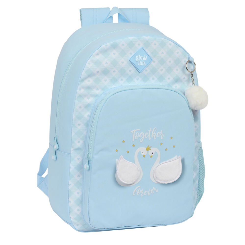 Schulrucksack Glow Lab Cisnes Blau 30 x 46 x 14 cm