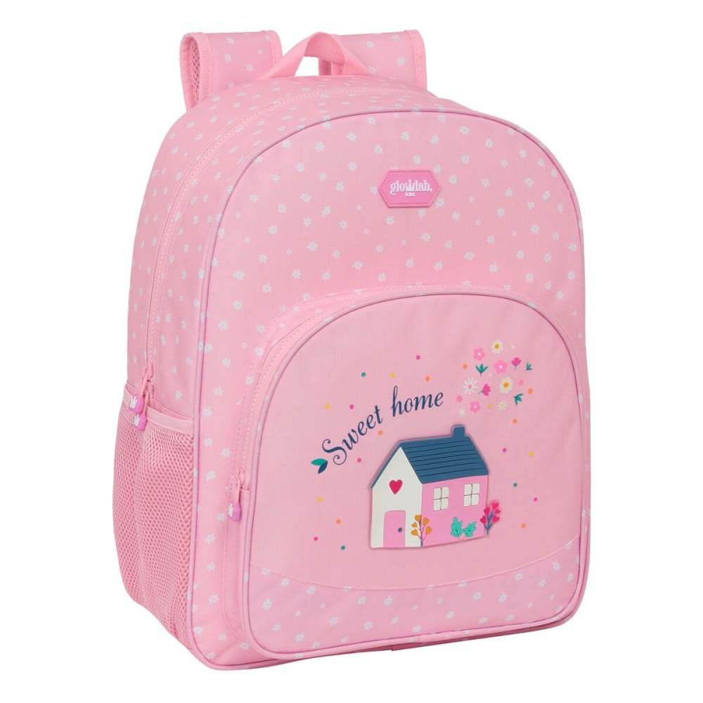 Schulrucksack Glow Lab Sweet home Rosa 33 x 42 x 14 cm