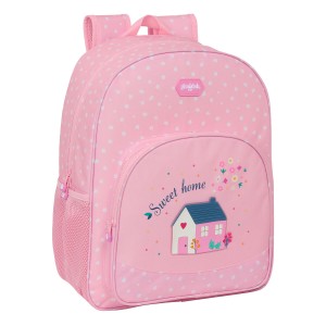 School Bag Glow Lab Sweet home Pink 33 x 42 x 14 cm