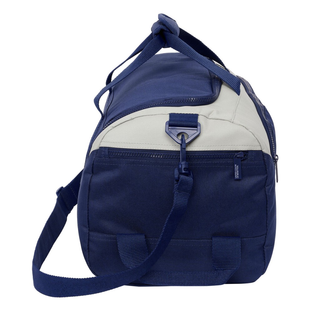 Sac de sport Benetton Varsity Gris Blue marine 50 x 25 x 25 cm