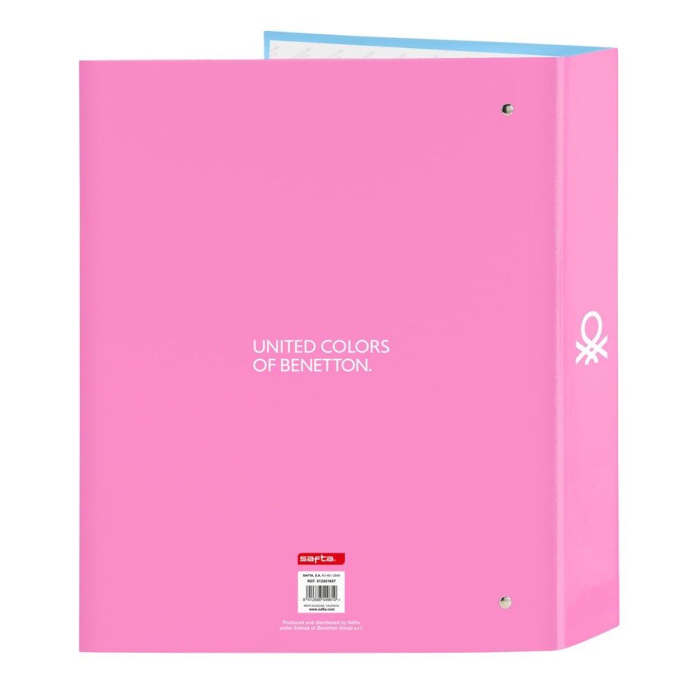 Ringbuch Benetton Spring Rosa Himmelsblau A4 27 x 33 x 6 cm