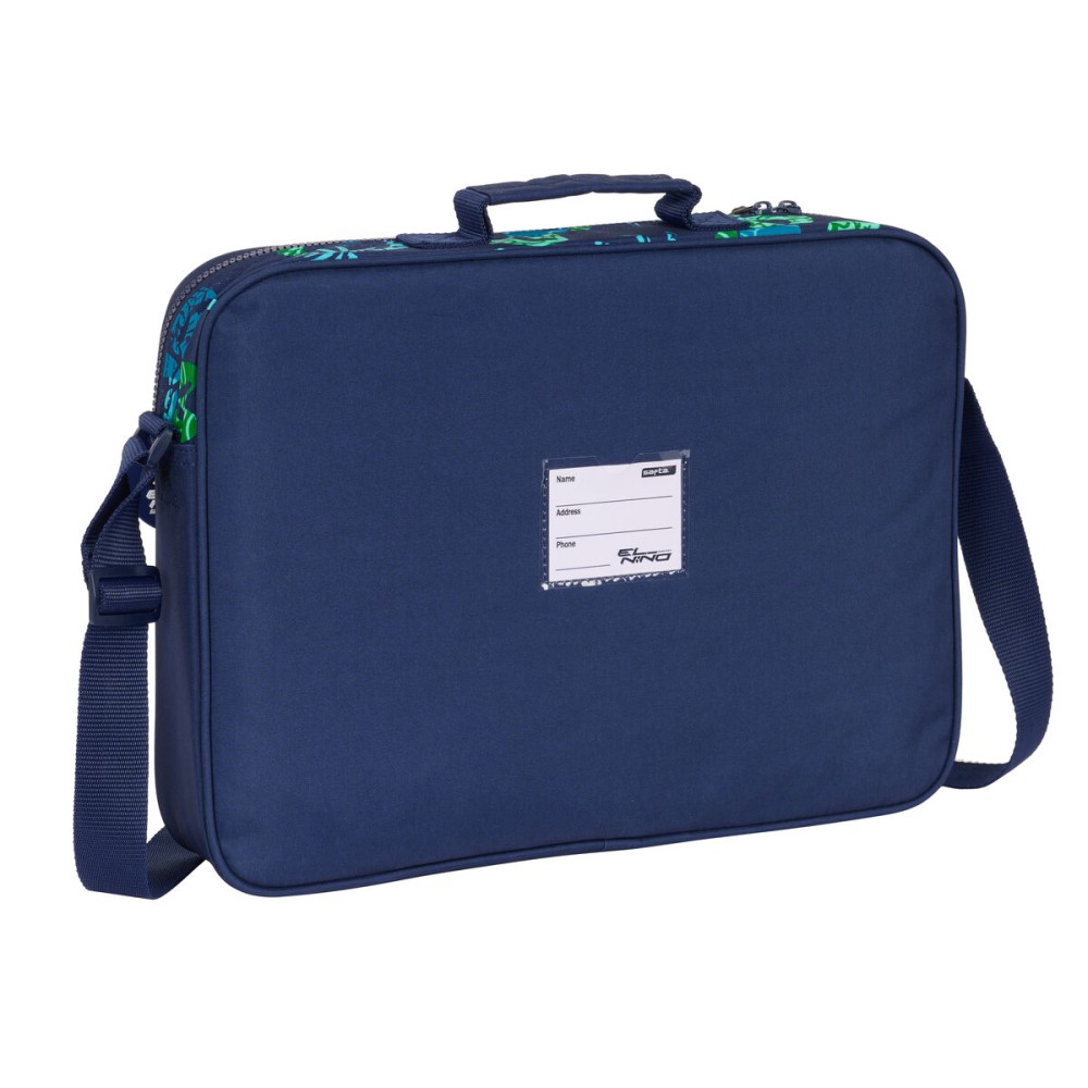 School Satchel El Niño Glassy Navy Blue 38 x 28 x 6 cm