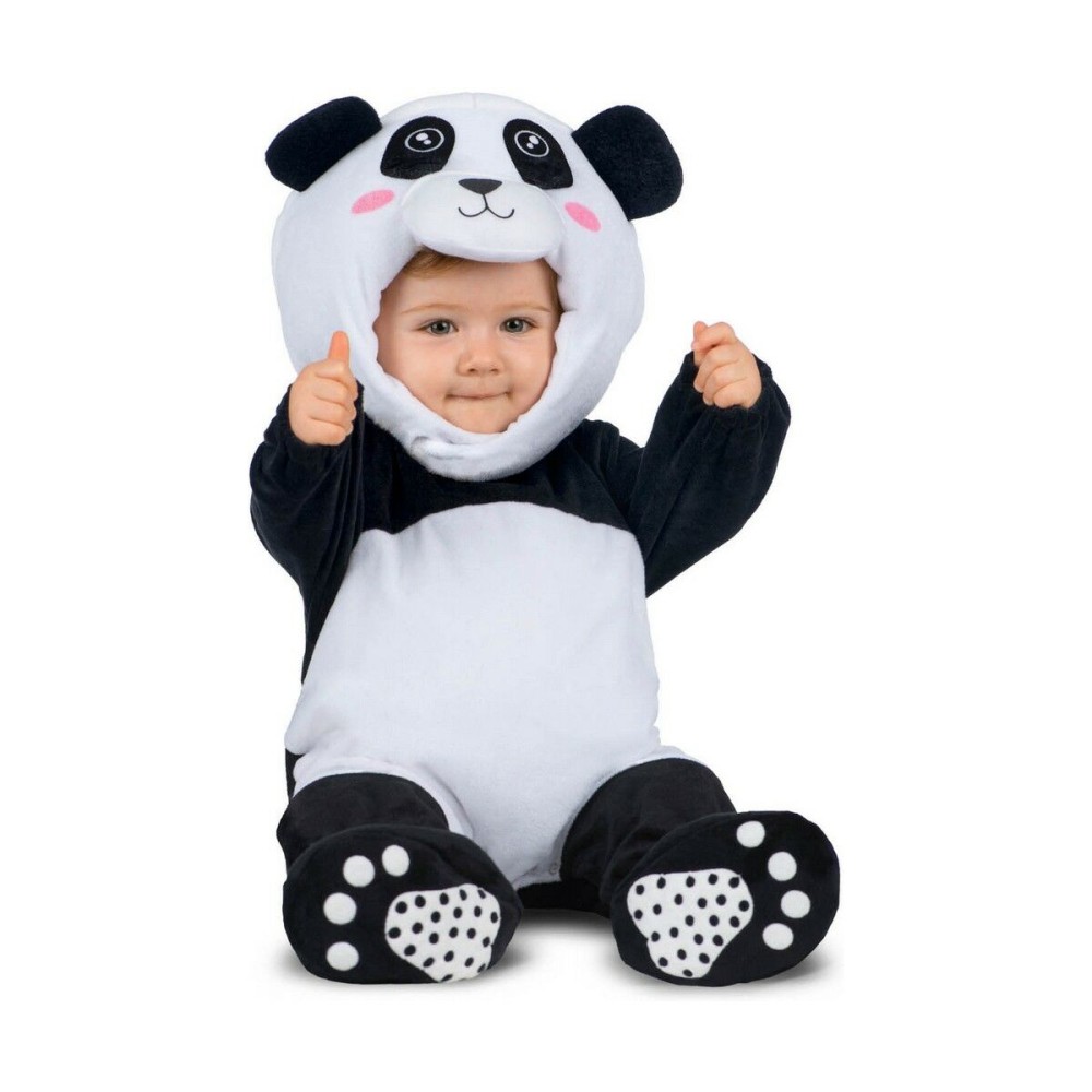 Verkleidung für Babys My Other Me Schwarz Weiß Panda (4 Stücke)