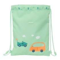 Sac à dos serré par des ficelles Safta Coches Vert 26 x 34 x 1 cm