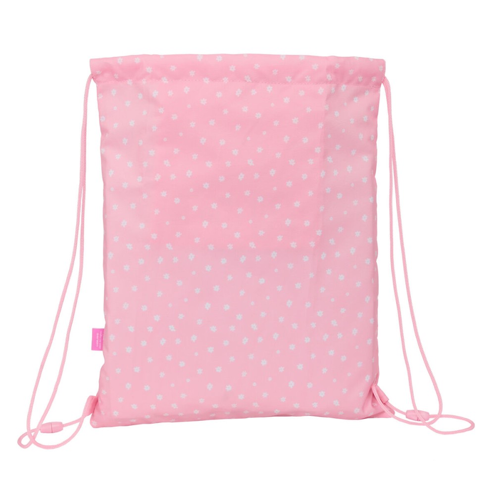 Rucksacktasche mit Bändern Glow Lab Sweet home Rosa 26 x 34 x 1 cm