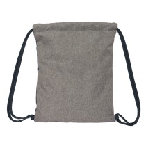 Rucksacktasche mit Bändern Kappa Dark navy Grau Marineblau 35 x 40 x 1 cm