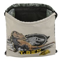 Sac à dos serré par des ficelles Jurassic World Warning Gris 35 x 40 x 1 cm