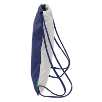 Rucksacktasche mit Bändern Benetton Varsity Grau Marineblau 35 x 40 x 1 cm