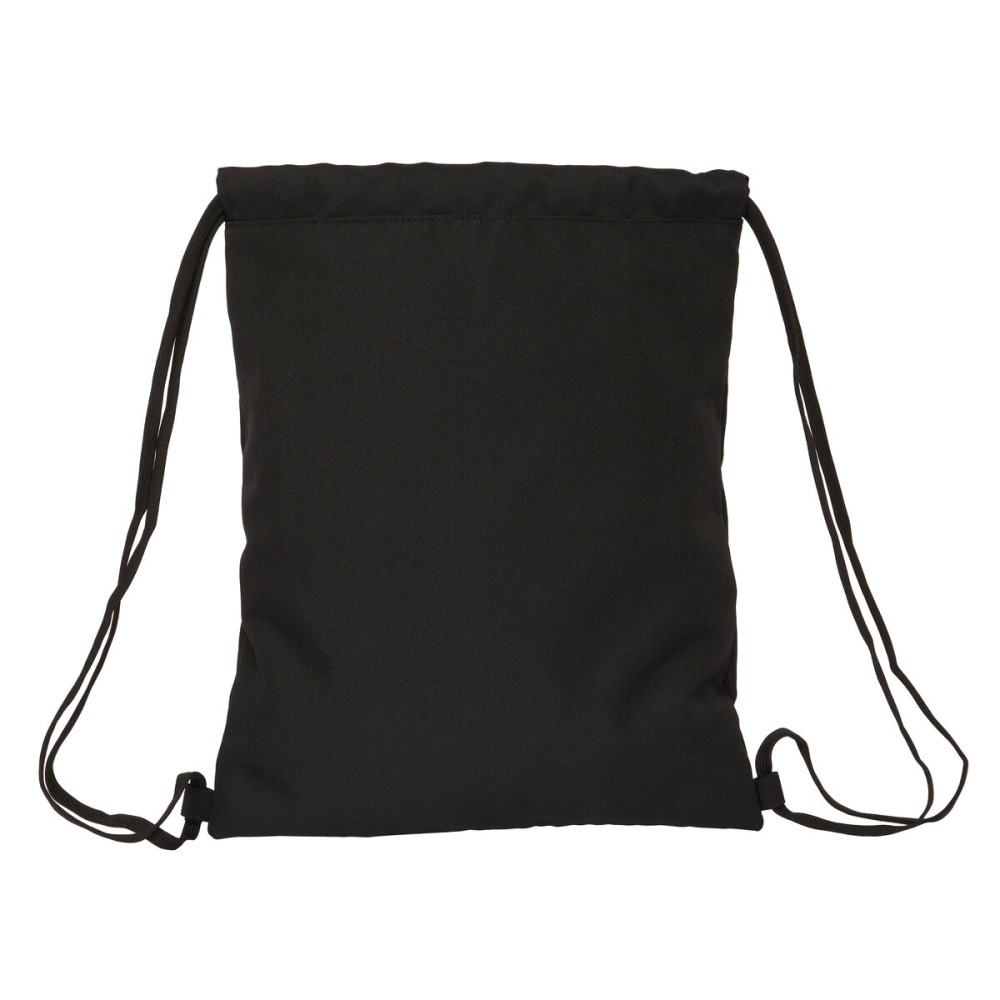 Rucksacktasche mit Bändern Kappa Black Schwarz 35 x 40 x 1 cm