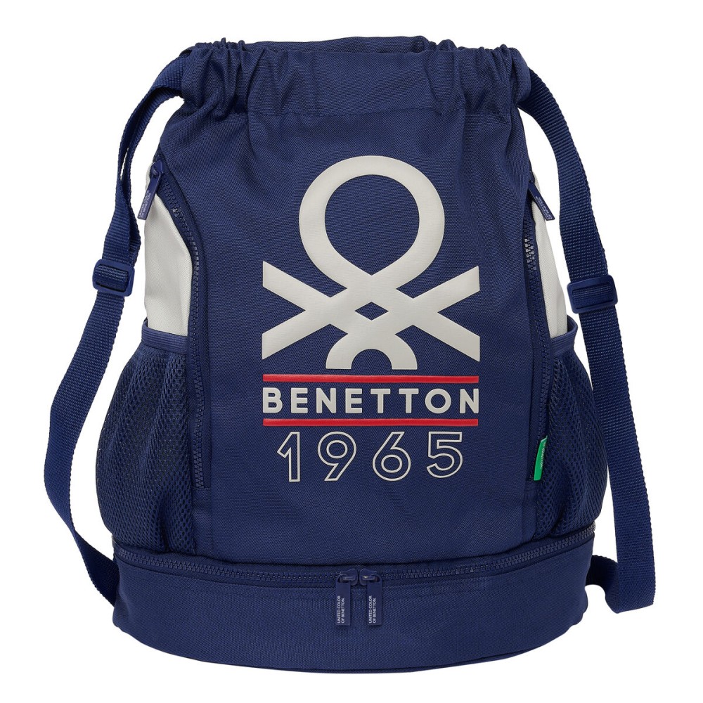 Sac à dos enfant Benetton Varsity Gris Blue marine 35 x 40 x 1 cm