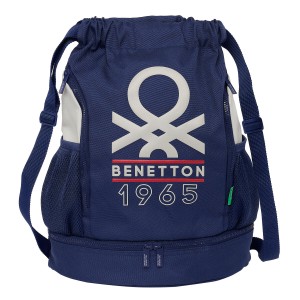 Rucksack für Kinder Benetton Varsity Grau Marineblau 35 x 40 x 1 cm