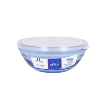 Runde Lunchbox mit Deckel Duralex Kristall Blau Ø 14 cm (16 Stück) 